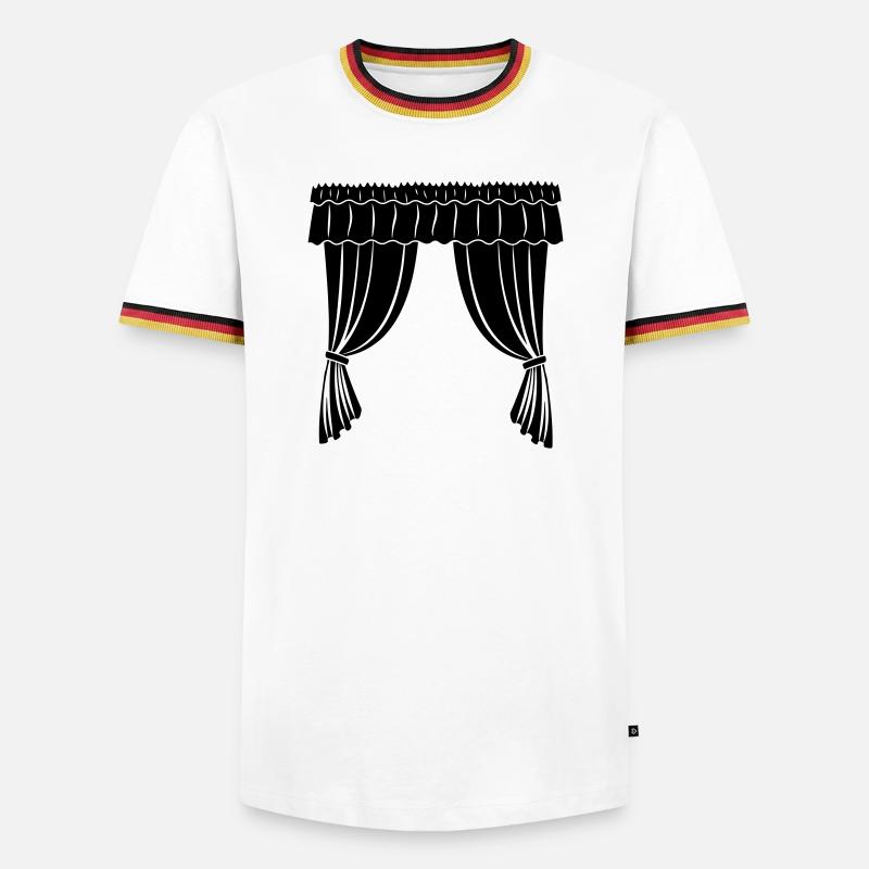 Vorhänge Theater oder Geschäft - Männer Kontrast-T-Shirt - Weiß/Dreifarbig