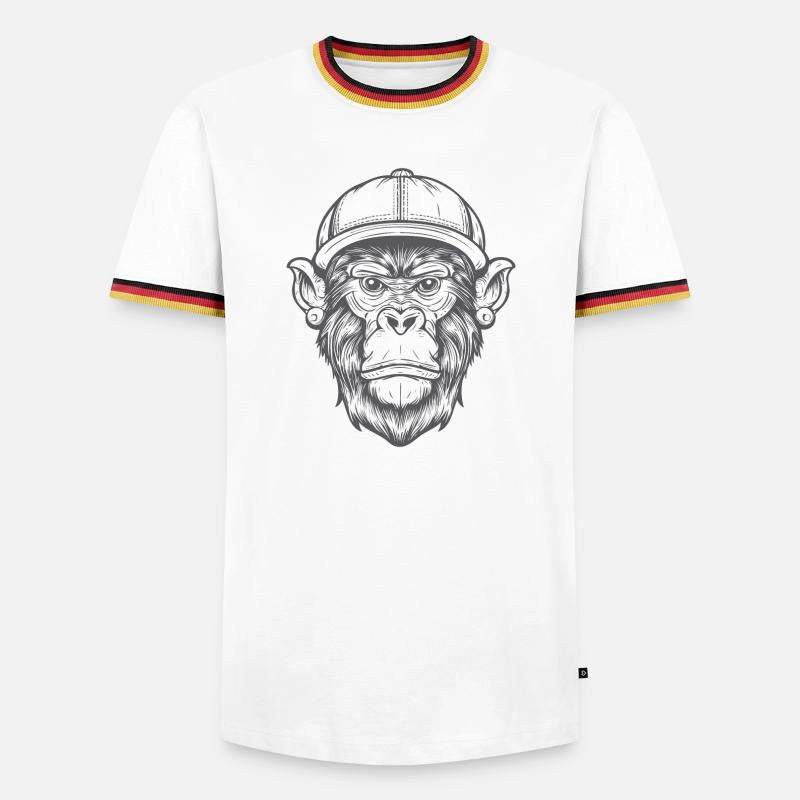 Funky Monkey - Men's Ringer Shirt - white/tricolour