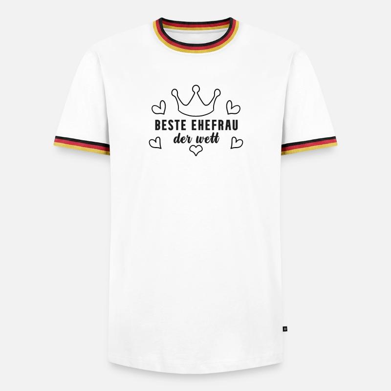 Beste Ehefrau Geschenk - Männer Kontrast-T-Shirt - Weiß/Dreifarbig