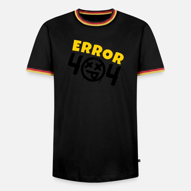 Error 404 Not Found - Men's Ringer Shirt - black/tricolour