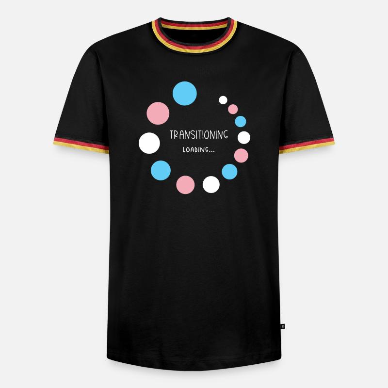 Pride Month - Transitioning... Loading - Men's Ringer Shirt - black/tricolour