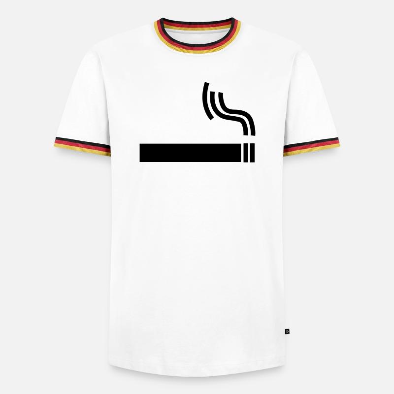Cigarette Cigarette smoking break - Men's Ringer Shirt - white/tricolour