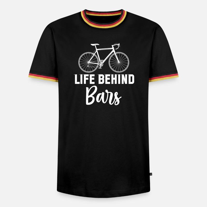 Das Leben hinter Gittern - Männer Kontrast-T-Shirt - Schwarz/Dreifarbig