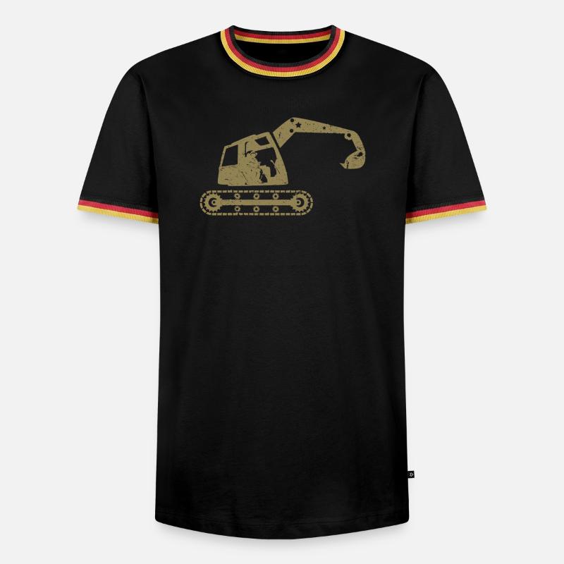 Bagger Baggerfahrer Baugeräteführer – - Männer Kontrast-T-Shirt - Schwarz/Dreifarbig