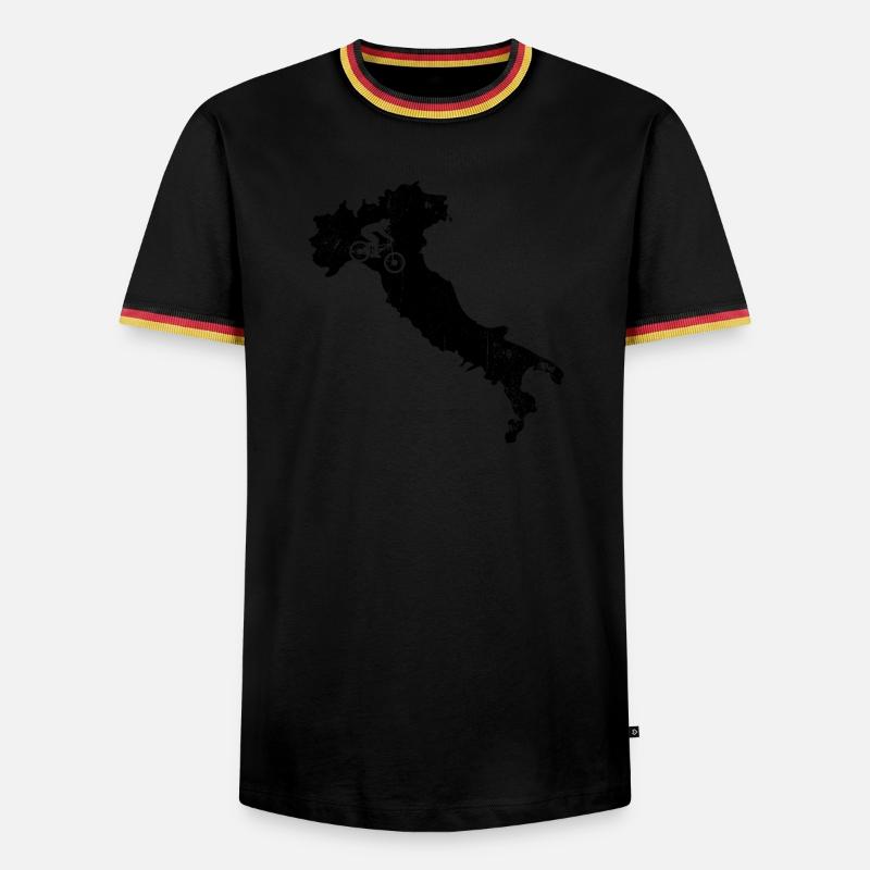Please upload the design image - Men's Ringer Shirt - black/tricolour