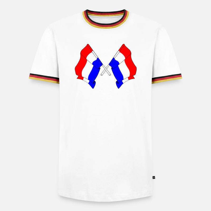 Two flags Netherlands - Men's Ringer Shirt - white/tricolour