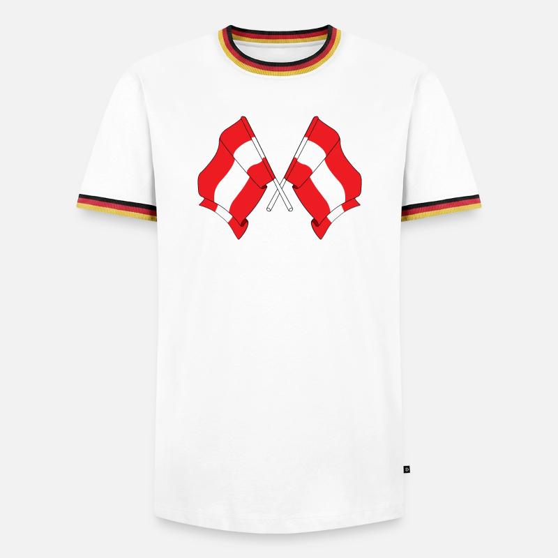 Two flags Austria - Men's Ringer Shirt - white/tricolour