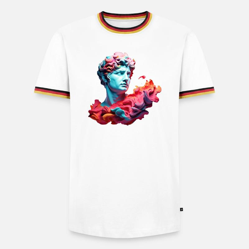 Neon Psychedelic Bust - Men's Ringer Shirt - white/tricolour