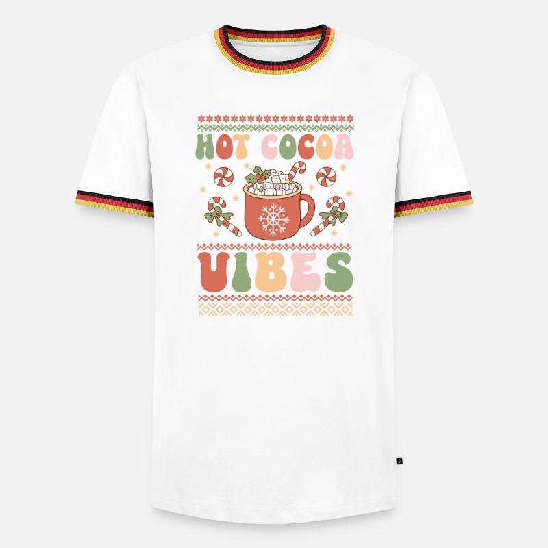 Hässlicher Weihnachtspullover - Männer Kontrast-T-Shirt - Weiß/Dreifarbig