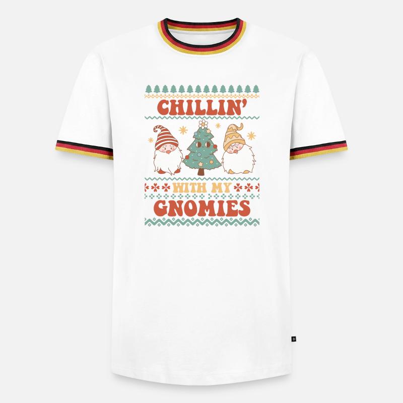 Hässlicher Weihnachtspullover - Männer Kontrast-T-Shirt - Weiß/Dreifarbig