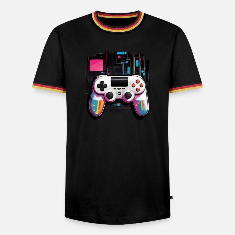 Gamer Controller - Men's Ringer Shirt - white/tricolour