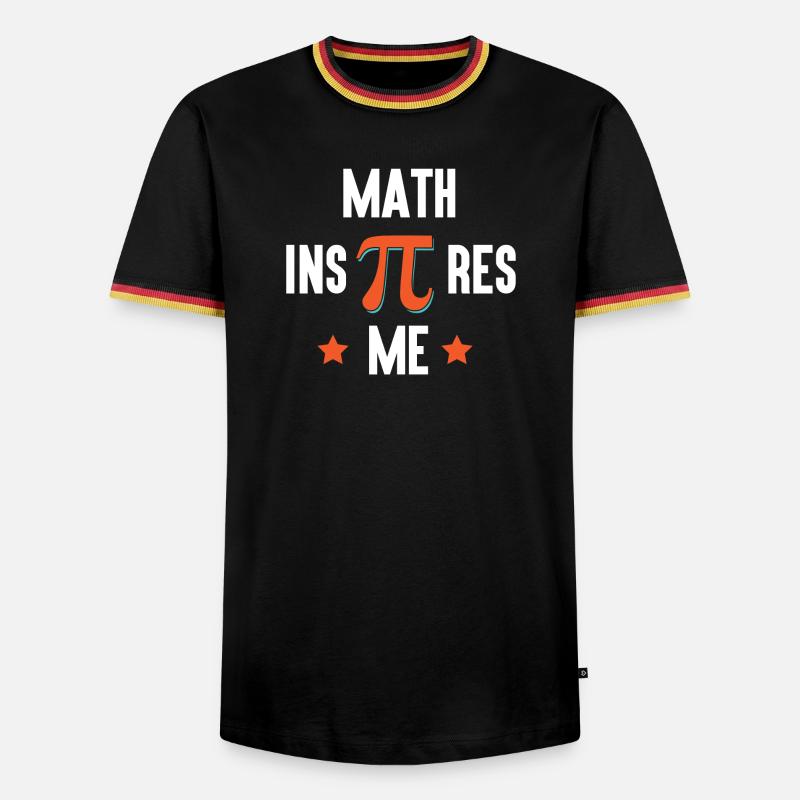 Pi Day - Math Inspires Me - Men's Ringer Shirt - black/tricolour