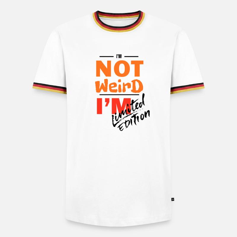 Not Weird, I'm Bold Gradient - Men's Ringer Shirt - white/tricolour