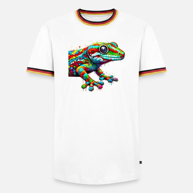 Gecko - Men's Ringer Shirt - white/tricolour