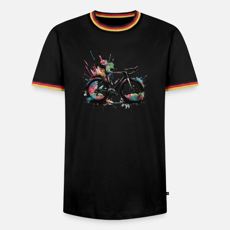 Bicycle Spray Paints Splash - Men's Ringer Shirt - white/tricolour