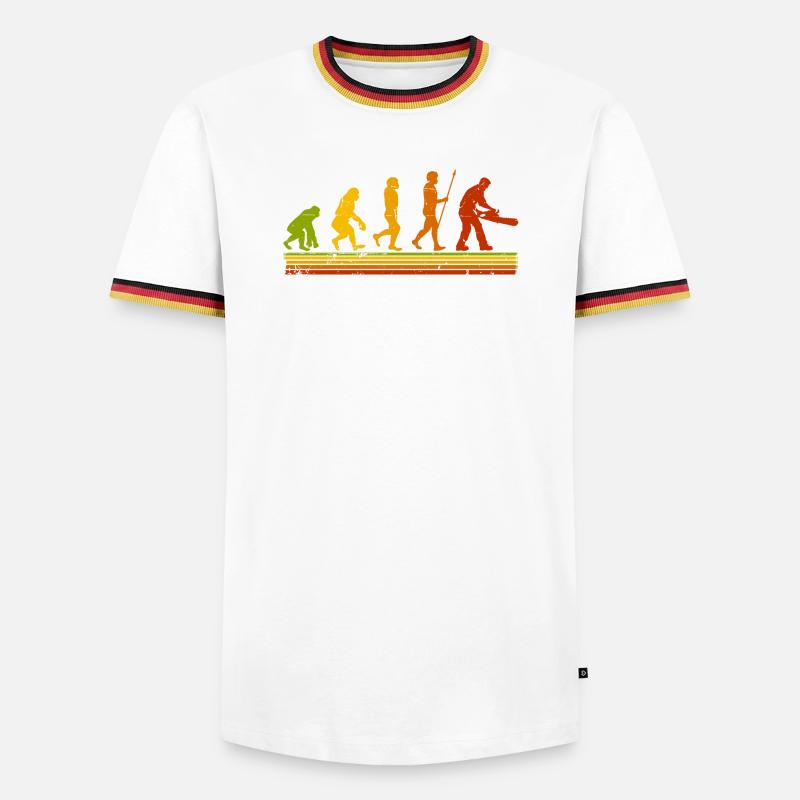 Forester Lumberjack Evolution Firewood - Men's Ringer Shirt - white/tricolour