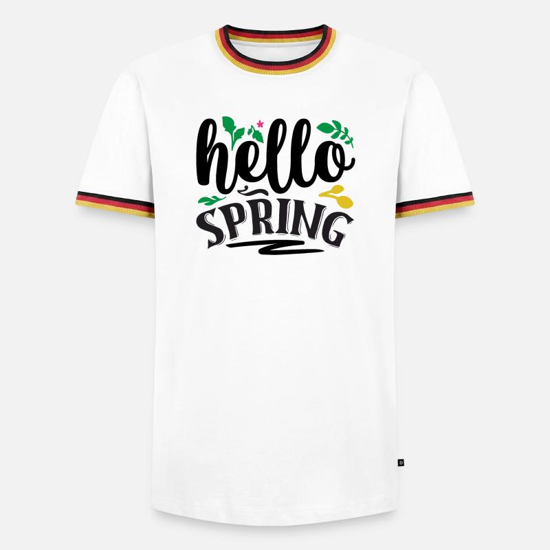 Hello Spring - Men's Ringer Shirt - white/tricolour
