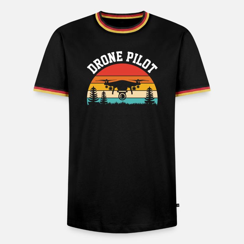 Drone Pilot - Men's Ringer Shirt - black/tricolour