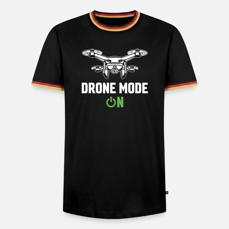 Drone Mode On - Men's Ringer Shirt - black/tricolour