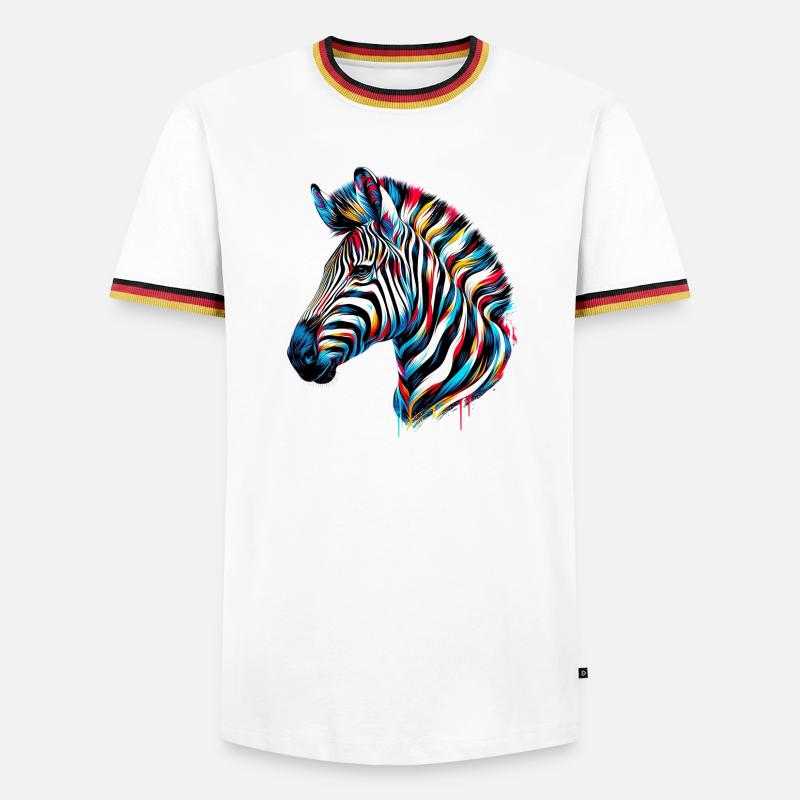 Zebra - Men's Ringer Shirt - white/tricolour