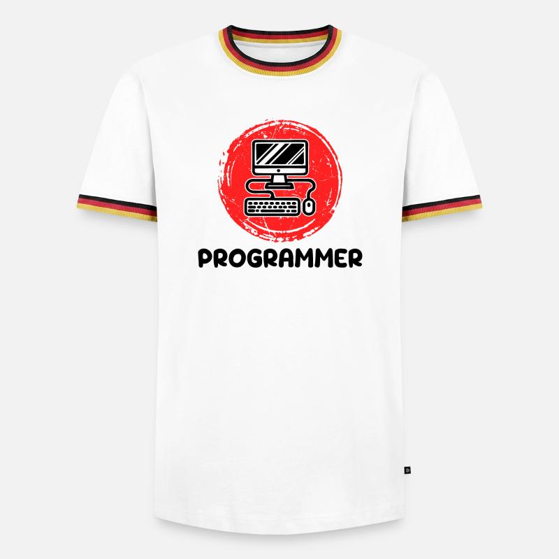 Computer Developer Programmierer Code Skripting - Männer Kontrast-T-Shirt - Weiß/Dreifarbig