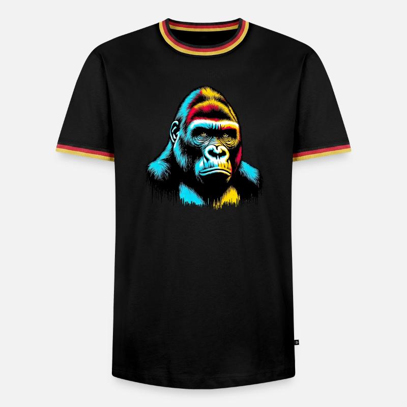 Gorilla - Men's Ringer Shirt - white/tricolour