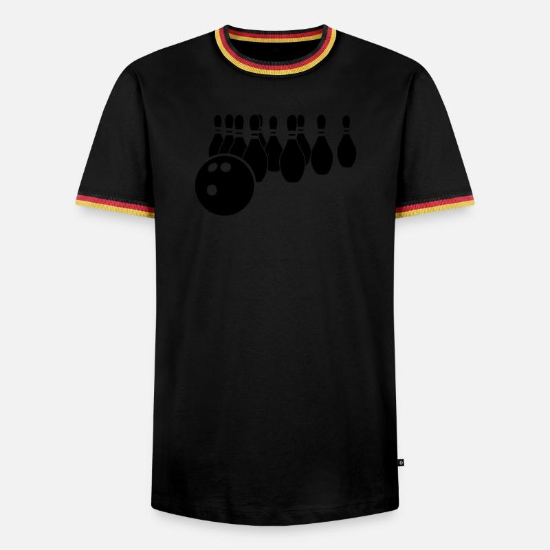 Bowling logo - Men's Ringer Shirt - black/tricolour