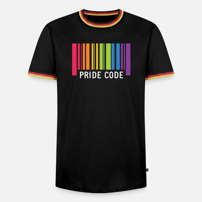 LGBT Pride Month - Pride Code - Men's Ringer Shirt - black/tricolour