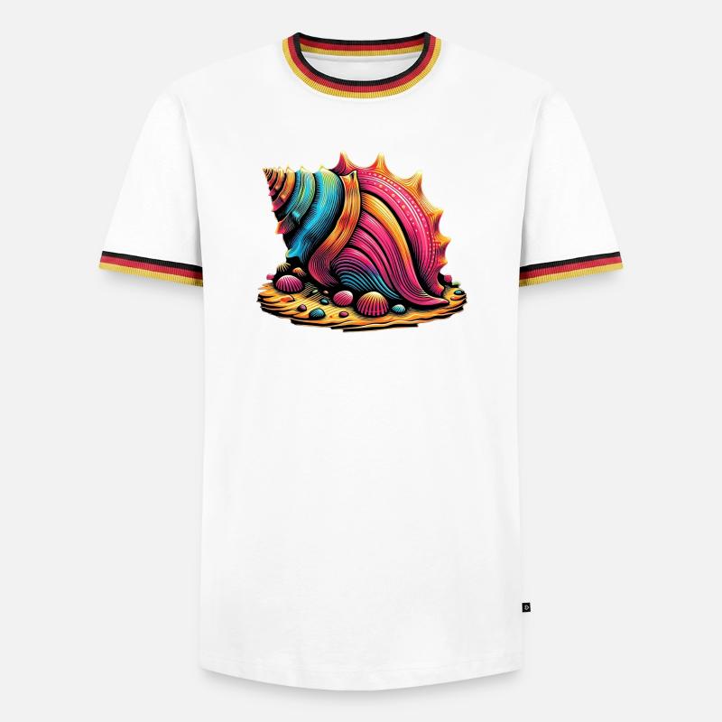 Shell - Men's Ringer Shirt - white/tricolour