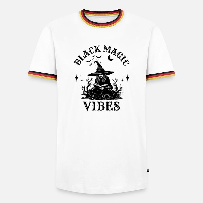 Black Magic Vibes Funny Witch Magic - Men's Ringer Shirt - white/tricolour