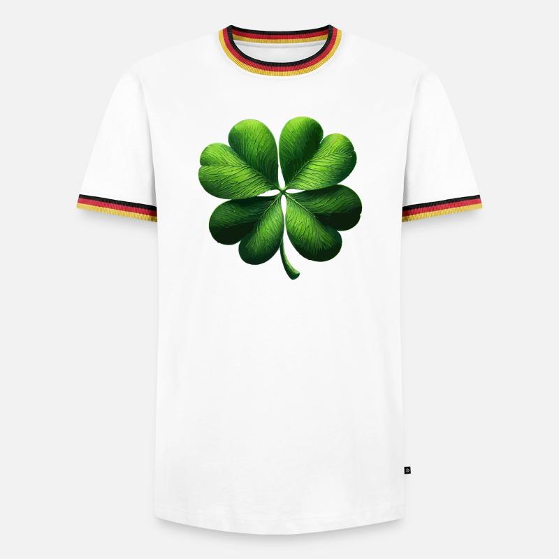 Four-leaf clover - Men's Ringer Shirt - white/tricolour