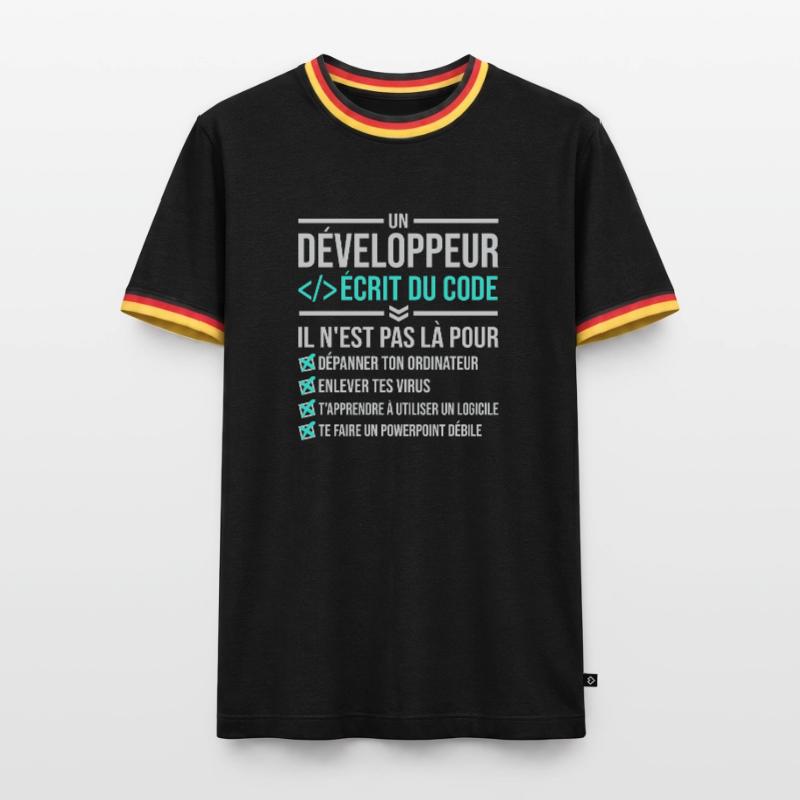Developer Writing Code Men's Ringer Shirt
