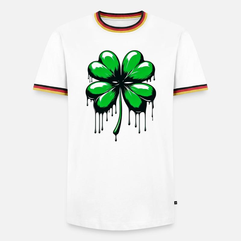Four-leaf clover - Men's Ringer Shirt - white/tricolour