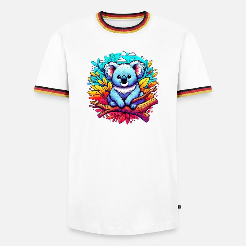Koala - Men's Ringer Shirt - white/tricolour