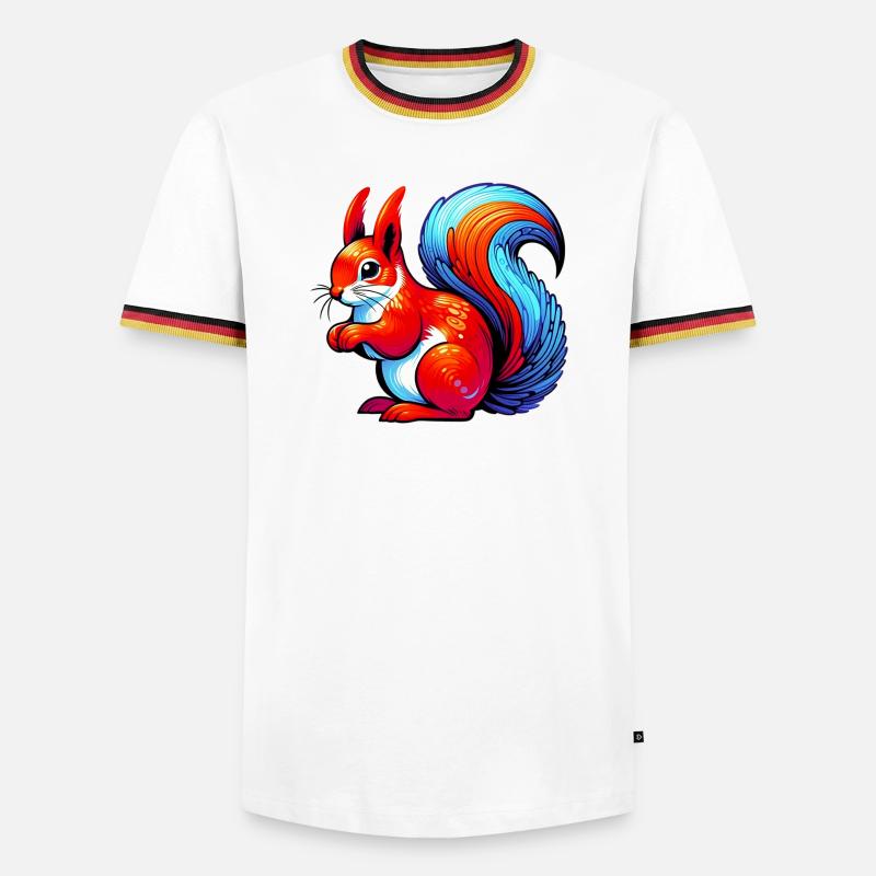 Squirrel - Men's Ringer Shirt - white/tricolour