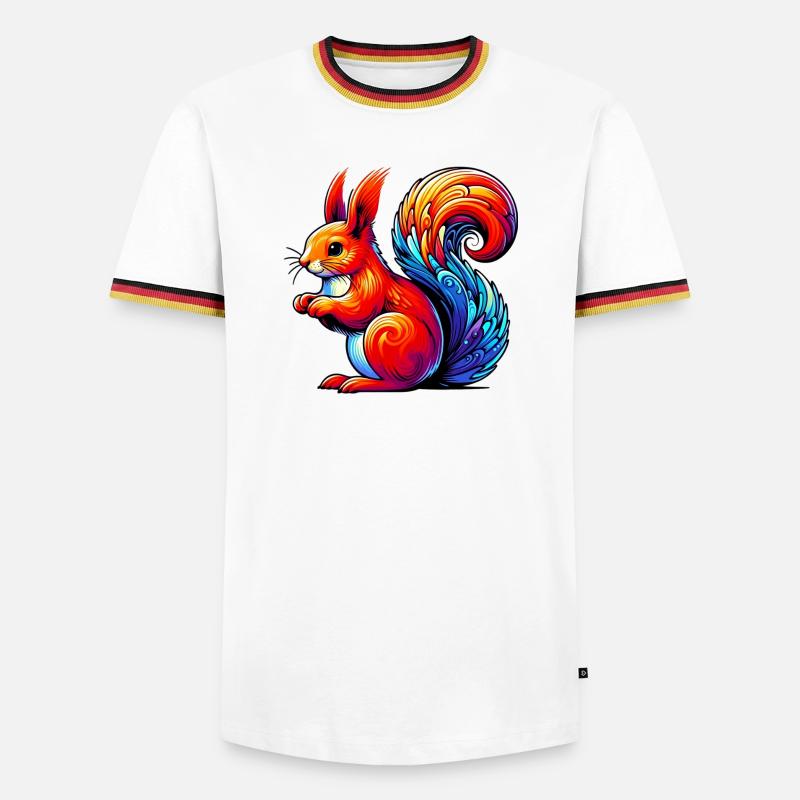 Squirrel - Men's Ringer Shirt - white/tricolour