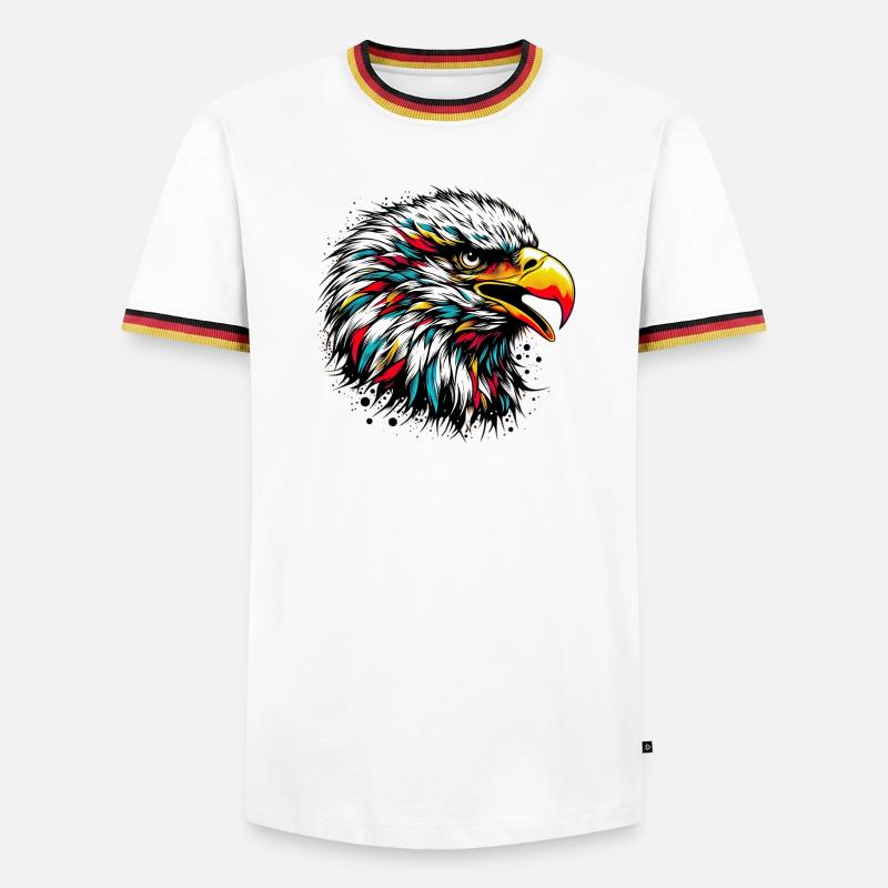 Eagle - Men's Ringer Shirt - white/tricolour