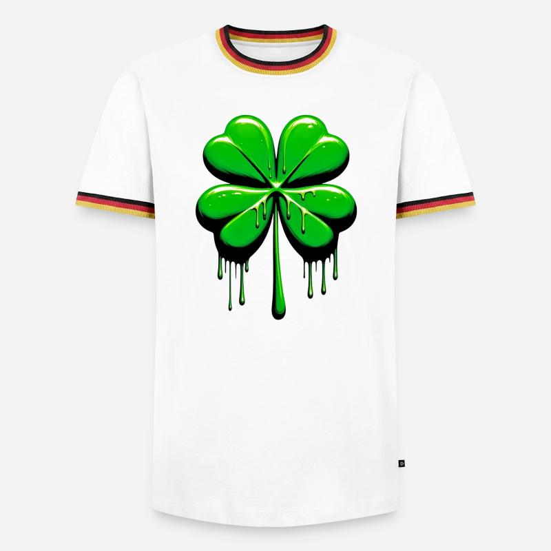 Four-leaf clover - Men's Ringer Shirt - white/tricolour