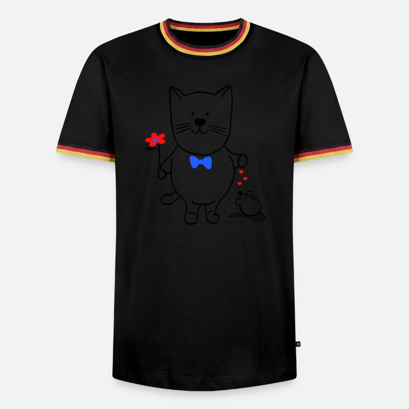 Cat and Mouse - Men's Ringer Shirt - white/tricolour