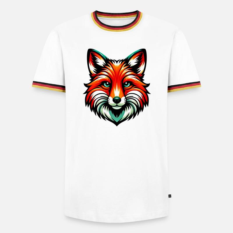 Fox - Men's Ringer Shirt - white/tricolour
