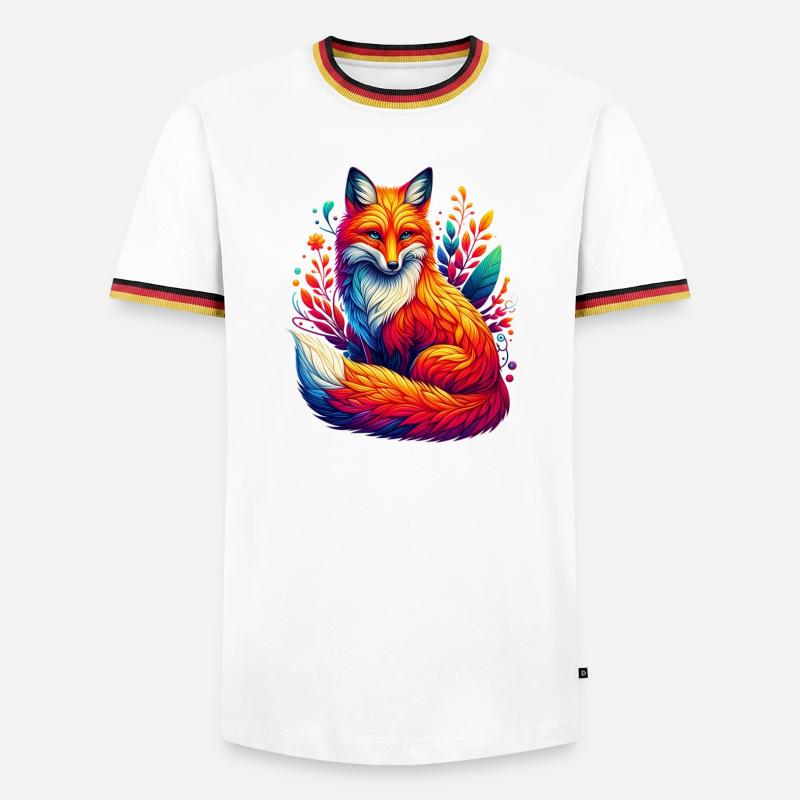 Fox - Men's Ringer Shirt - white/tricolour