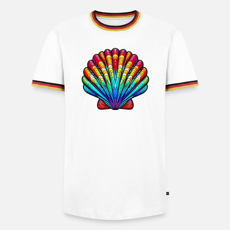 Shell - Men's Ringer Shirt - white/tricolour