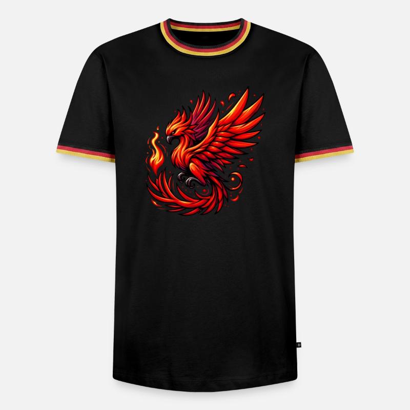 Red Phoenix - Men's Ringer Shirt - white/tricolour