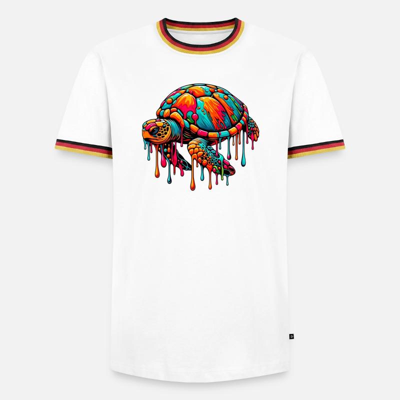 Turtle - Men's Ringer Shirt - white/tricolour