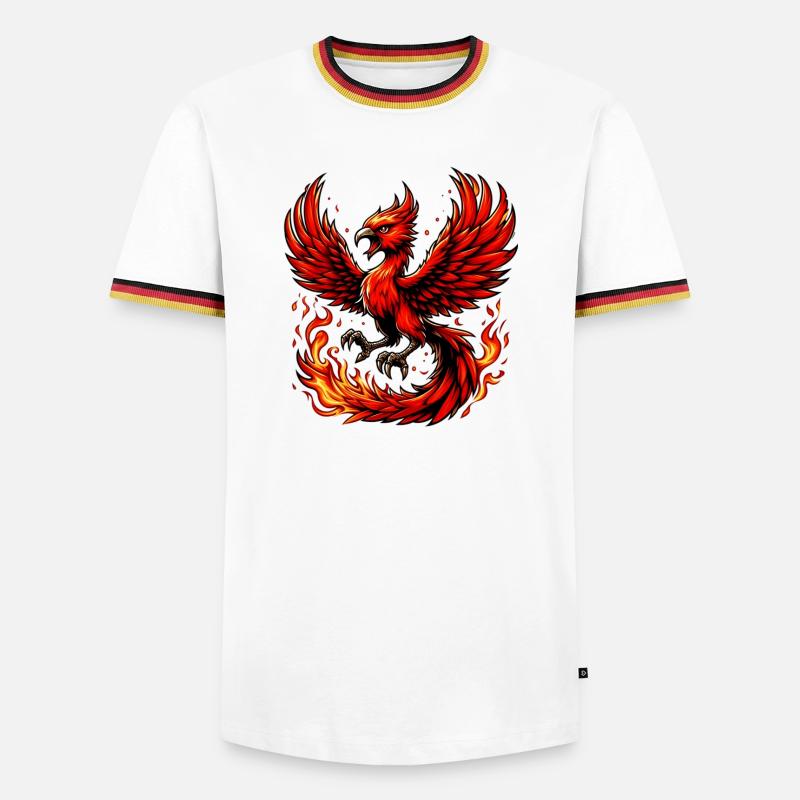 Red Phoenix - Men's Ringer Shirt - white/tricolour