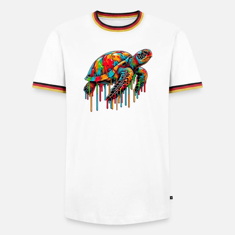 Turtle - Men's Ringer Shirt - white/tricolour