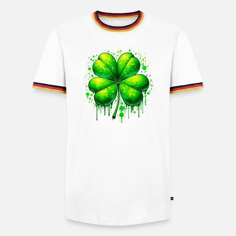 Four-leaf clover - Men's Ringer Shirt - white/tricolour