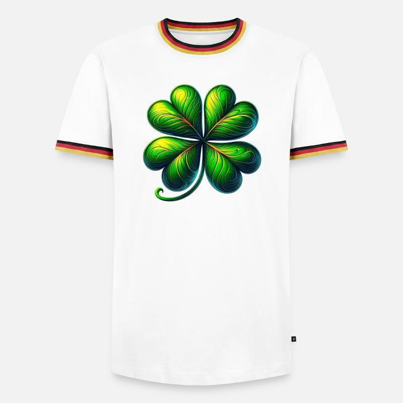 Four-leaf clover - Men's Ringer Shirt - white/tricolour