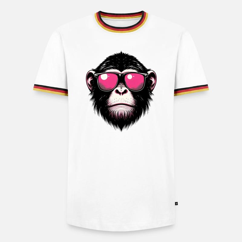 Monkey - Men's Ringer Shirt - white/tricolour