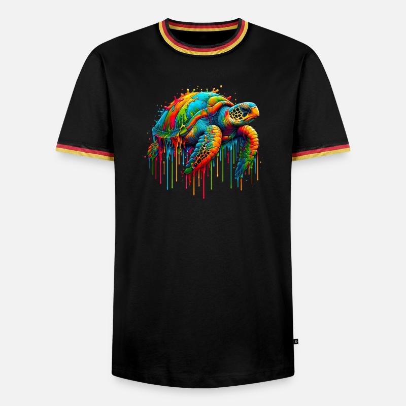 Turtle - Men's Ringer Shirt - white/tricolour